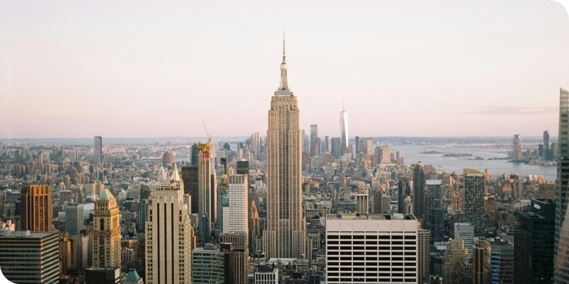 New York City, NY, USA Empire State Building in Skyline of New York City, USA