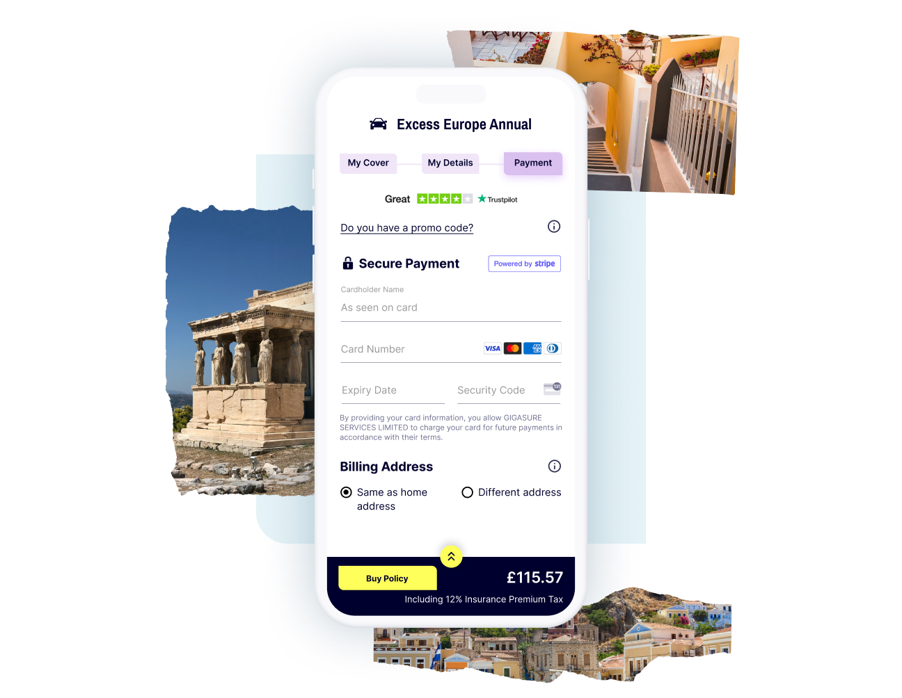  The final step in purchasing your Gigasure Car Hire Excess Insurance for Greece